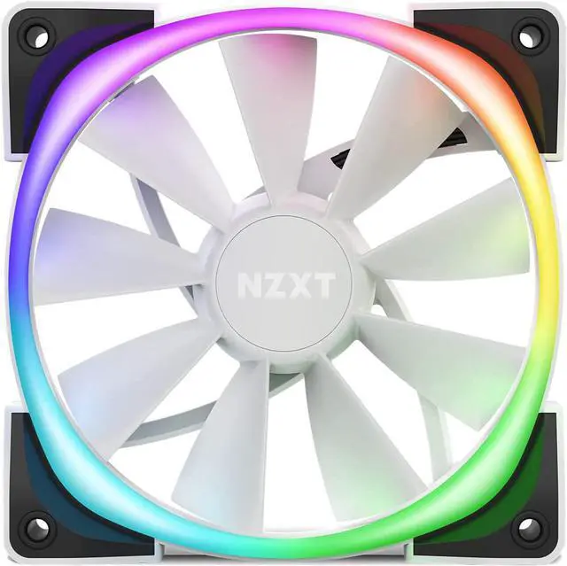 Alt view image 2 of 7 - NZXT AER RGB 2 - 120mm - Advanced Lighting Customizations - Winglet Tips - Fluid Dynamic Bearing - LED RGB PWM Case Fan - Triple Fans with Lighting Controller - White