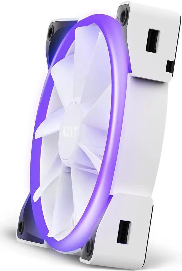 Alt view image 3 of 7 - NZXT AER RGB 2 - 120mm - Advanced Lighting Customizations - Winglet Tips - Fluid Dynamic Bearing - LED RGB PWM Case Fan - Triple Fans with Lighting Controller - White