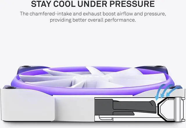 Alt view image 4 of 6 - NZXT AER RGB 2 - 120mm - Advanced Lighting Customizations - Winglet Tips - Fluid Dynamic Bearing - LED RGB PWM Case Fan for Hue 2 - Single (HUE2 Lighting Controller Not Included) - White