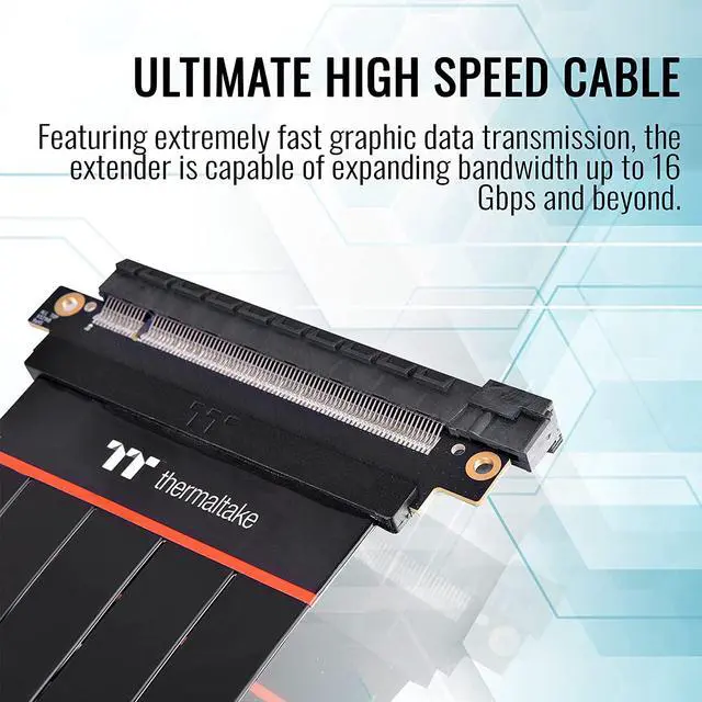 Alt view image 4 of 6 - Thermaltake TT Premium PCI-E 4.0 High Speed Flexible Extender Riser Cable 300mm AC-058-CO1OTN-C1