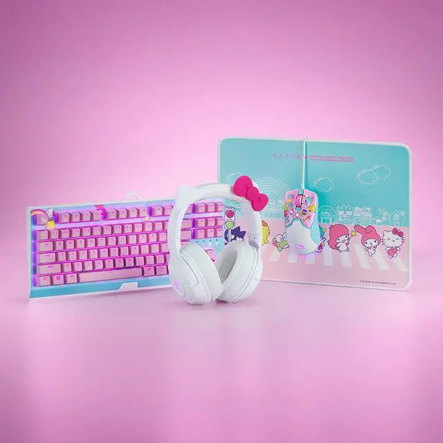 Alt view image 6 of 7 - Razer BlackWidow X SANRIO CHARACTERS Hello Kitty Limited Edition 87 Key Wired Backlit Mechanical Gaming Keyboard: Razer Green Switches - Tactile & Clicky - HelloKitty Pink LED
