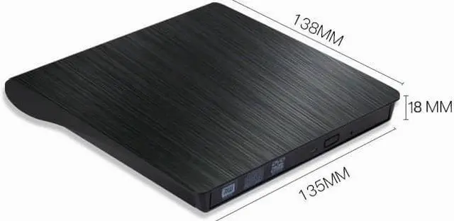 Alt view image 7 of 7 - USB 3.0 Portable Lightscribe External Optical Drive Slim CD/DVD +/-RW Burner Player - Brushed Metal Texture - Plug and Play - for Mac PC Windows11/10/8/7 Linux OS
