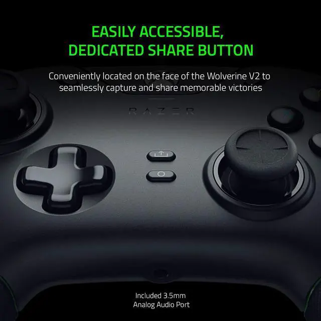 Alt view image 2 of 7 - Wolverine V2 Wired Gaming Controller for Xbox Series X: Remappable Front-Facing Buttons - Mecha-Tactile Action Buttons and D-Pad - Hair Trigger Mode with Trigger Stop-Switches - Black