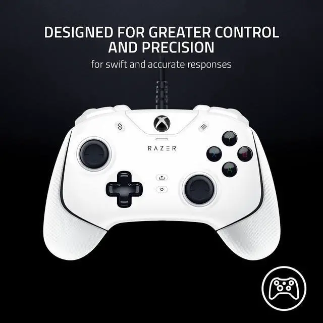 Alt view image 5 of 6 - Wolverine V2 Wired Gaming Controller for Xbox Series X: Remappable Front-Facing Buttons - Mecha-Tactile Action Buttons and D-Pad - Hair Trigger Mode with Trigger Stop-Switches - White