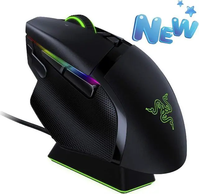 Main image of Basilisk Ultimate HyperSpeed Wireless Gaming Mouse with Charging Dock: Fastest Gaming Mouse Switch - 20K DPI Optical Sensor - Chroma RGB - 11 Programmable Buttons - 100 Hr Battery - Black