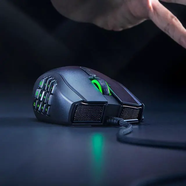 Alt view image 5 of 7 - Naga Left-Handed - Ergonomic MMO Wired Gaming Mouse - 12 Programmable Thumb Buttons - 8200 Adjustible DPI - 4G Laser Sensor