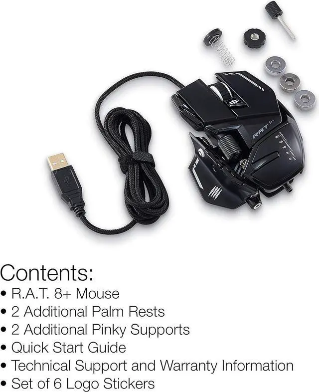 Alt view image 3 of 6 - Mad Catz R.A.T. 8+ Fully Adjustable Gaming Mouse - 16000DPI  -11 programmable buttons