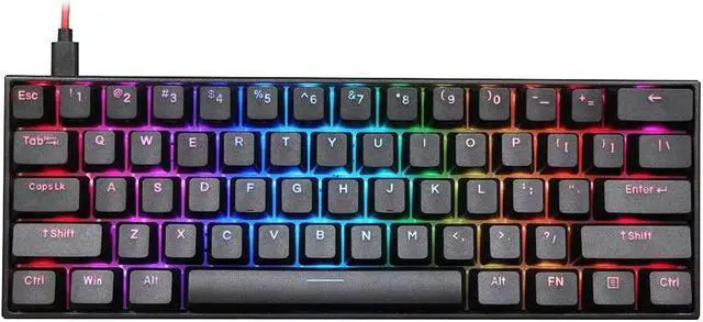 Main image of Honsdom Anne Pro 2 60% Mechanical Keyboard Wired/Wireless Dual Mode Full RGB Double Shot PBT - Red Switch