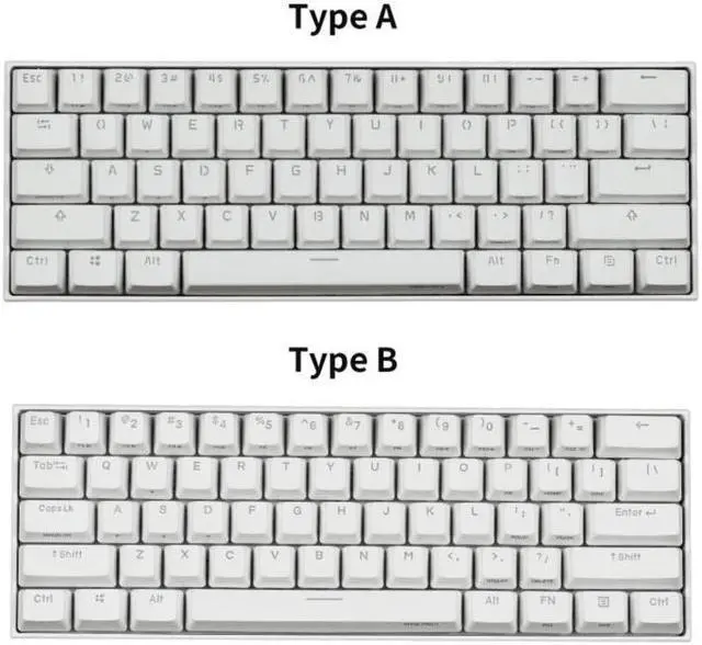 Alt view image 3 of 7 - Honsdom Anne Pro 2 60% Mechanical Keyboard Wired/Wireless Dual Mode Full RGB Double Shot PBT - Red Switch
