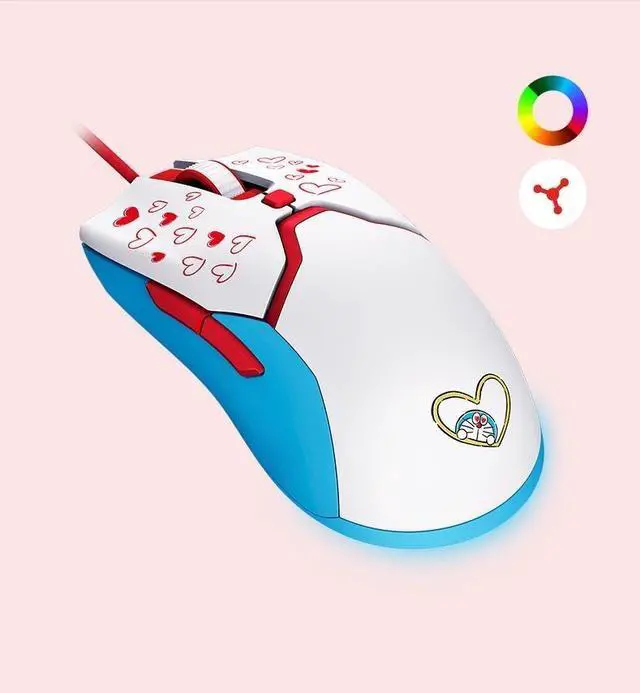 Alt view image 2 of 6 - Doraemon 50th Anniversary Classical Gaming Mouse and Mouse Pad Combo: Viper Mini Ultralight - 8500 DPI Optical Sensor - Chroma RGB Underglow Lighting - 6 Programmable Buttons