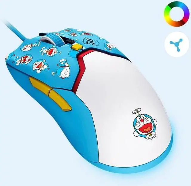 Alt view image 3 of 6 - Doraemon 50th Anniversary Classical Gaming Mouse and Mouse Pad Combo: Viper Mini Ultralight - 8500 DPI Optical Sensor - Chroma RGB Underglow Lighting - 6 Programmable Buttons