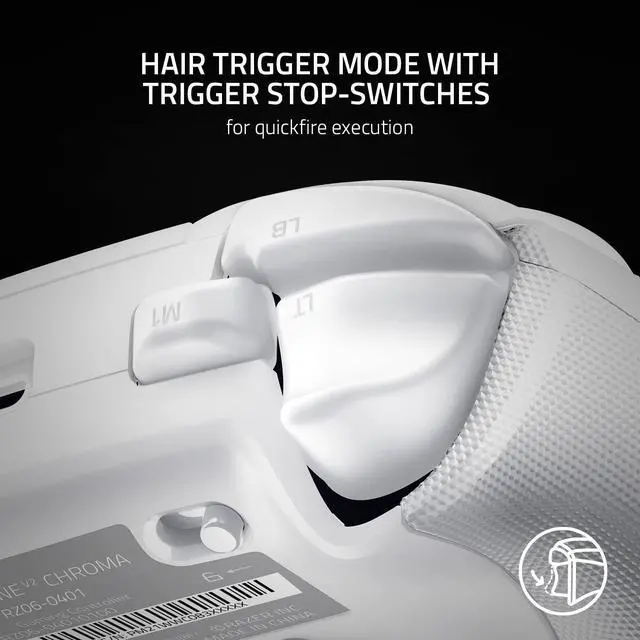 Alt view image 5 of 6 - Wolverine V2 Chroma Wired Gaming Pro Controller: RGB Lighting - Remappable Buttons & Triggers - Mecha-Tactile Buttons & D-Pad - Trigger Stop-Switches  White
