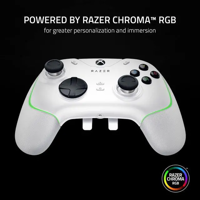 Alt view image 6 of 6 - Wolverine V2 Chroma Wired Gaming Pro Controller: RGB Lighting - Remappable Buttons & Triggers - Mecha-Tactile Buttons & D-Pad - Trigger Stop-Switches  White