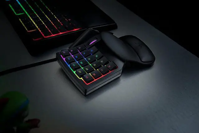 Alt view image 4 of 6 - Tartarus V2 Chroma Gaming Keypad: Mecha-Membrane Key Switches - 32 Fully Programmable Keys - 8-Way Thumbpad & Scroll Wheel - Detachable Palm Rest - Classic Black