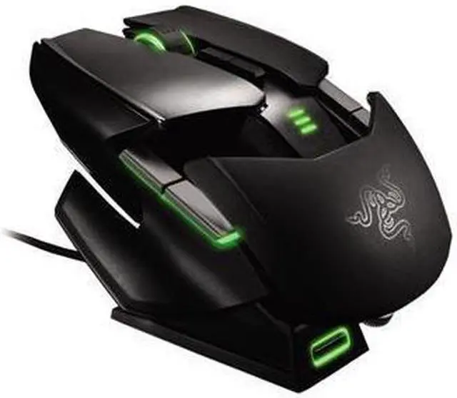 Alt view image 7 of 7 - Ouroboros Ambidextrous Ergonomics Gaming Mouse with Charging Dock - 8200dpi 4G Dual Sensor - 11 Programmable Buttons