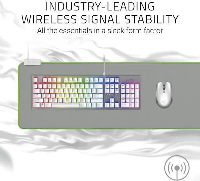 Alt view image 7 of 7 - Ambidextrous Wireless Mouse: 7200 DPI Optical Sensor - USB Wireless Receiver & Bluetooth Connection - Mercury White