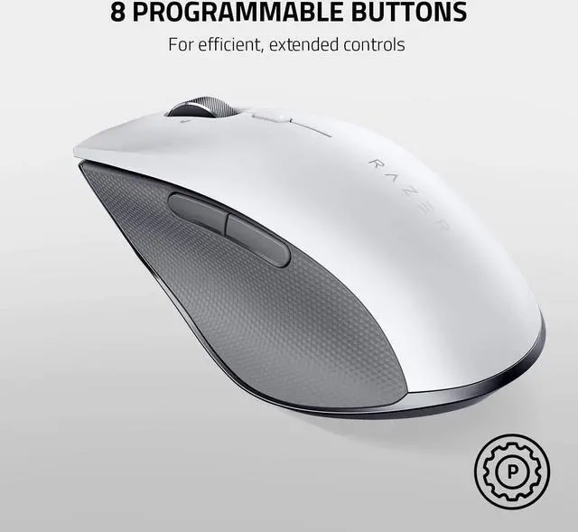 Alt view image 2 of 7 - Pro Click Humanscale Wireless Mouse: Ergonomic Form Factor - 16K DPI 5G Advanced Optical Sensor - Multi-Host Connectivity - 8 Programmable Buttons - Extended Battery Life of up to 400 Hours