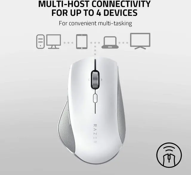 Alt view image 3 of 7 - Pro Click Humanscale Wireless Mouse: Ergonomic Form Factor - 16K DPI 5G Advanced Optical Sensor - Multi-Host Connectivity - 8 Programmable Buttons - Extended Battery Life of up to 400 Hours