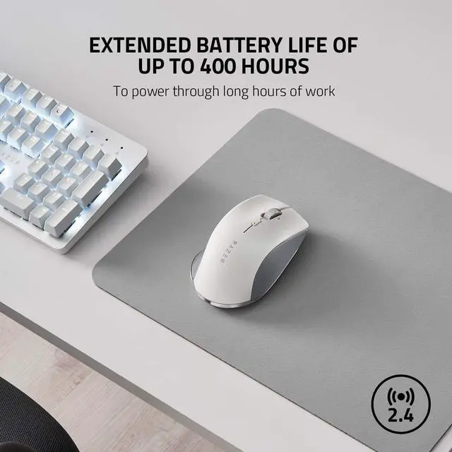 Alt view image 6 of 7 - Pro Click Humanscale Wireless Mouse: Ergonomic Form Factor - 16K DPI 5G Advanced Optical Sensor - Multi-Host Connectivity - 8 Programmable Buttons - Extended Battery Life of up to 400 Hours