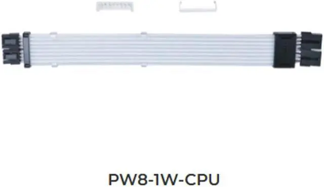 Alt view image 4 of 4 - Lian-Li Strimer Wireless CPU 2x8-PIN - Addressable RGB Power Extension Cable - Compatible With CPU EPS Connectors - Wireless Controller NOT Included(Controller is required for use)