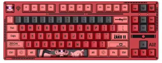 Alt view image 2 of 4 - iKBC X GUNDAM ZAKU  Limited Version 87 Keys USB Wired Mechanical Gaming Keyboards - Cherry MX Red