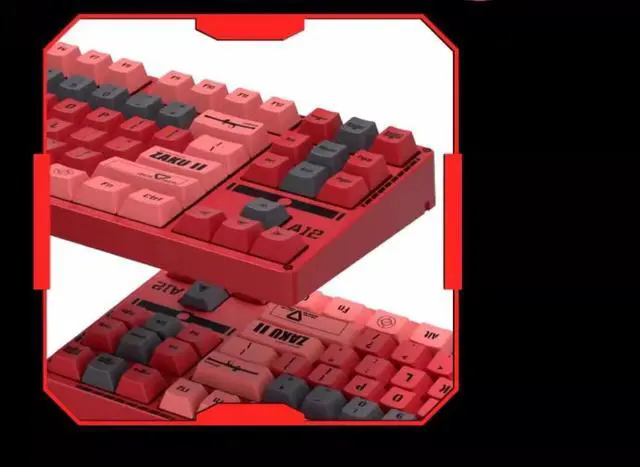 Alt view image 3 of 4 - iKBC X GUNDAM ZAKU  Limited Version 87 Keys USB Wired Mechanical Gaming Keyboards - Cherry MX Red