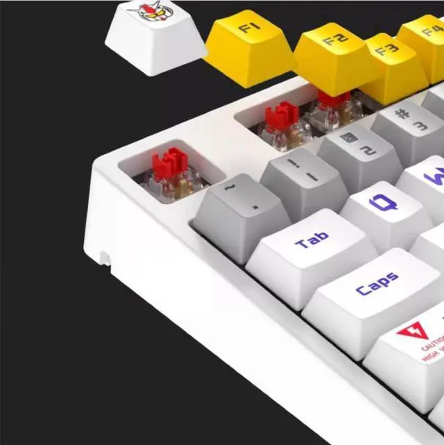 Alt view image 3 of 4 - iKBC Q GUNDAM RX-78-2 1.1 EFSF Limited Version 87 Keys Wired Mechanical Gaming Keyboard - Cherry MX Red