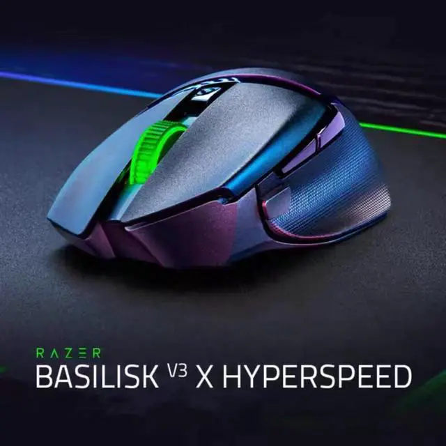 Alt view image 3 of 7 - Basilisk V3 X Hyperspeed Wireless Gaming Mouse: Bluetooth & 2.4GHz Wireless Compatible - 5G Advanced 18K DPI Optical Sensor - 9 Programmable Buttons