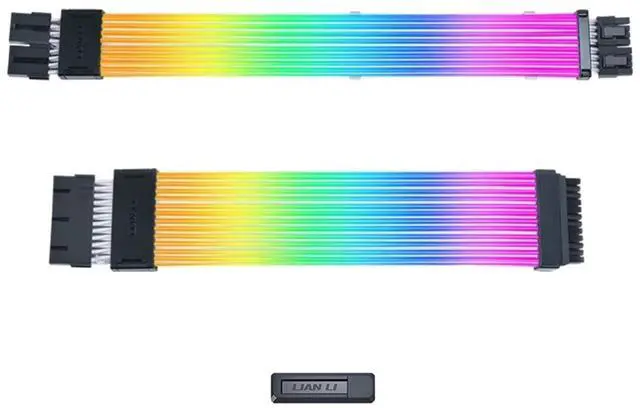 Main image of LIAN-LI Strimer Wireless 24 Pin and LIAN-LI Strimer Wireless GPU 2x8-PIN - Addressable RGB Power Extension Cable Combo - Included Wireless Transmitter