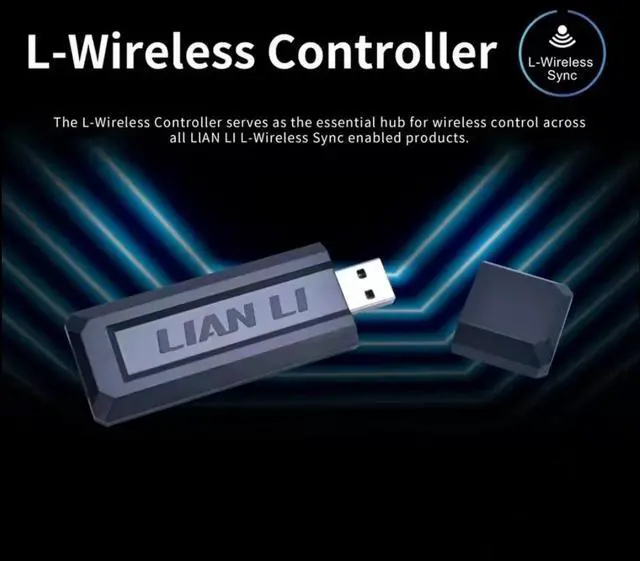 Alt view image 5 of 5 - LIAN-LI Strimer Wireless 24 Pin and LIAN-LI Strimer Wireless GPU 2x8-PIN - Addressable RGB Power Extension Cable Combo - Included Wireless Transmitter