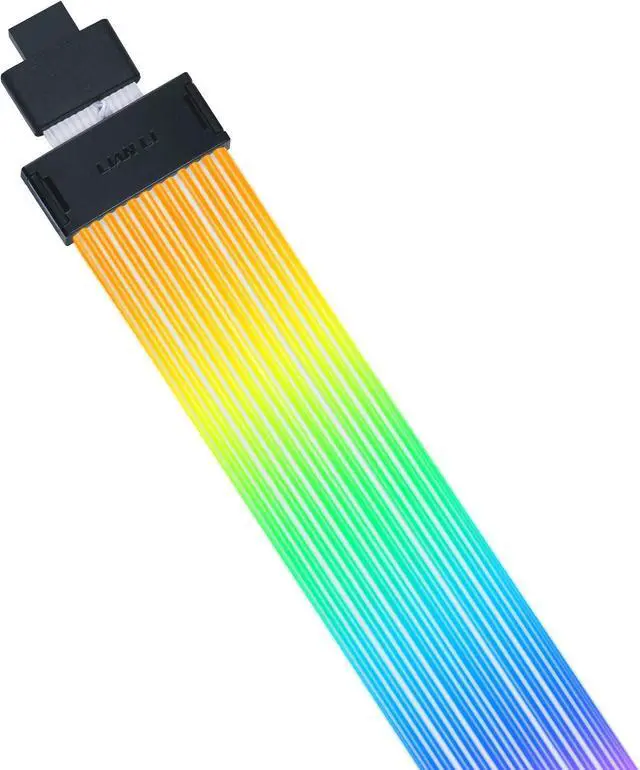 Alt view image 4 of 6 - LIAN-LI Strimer Wireless 12+4pin Wide (12 Light Guides) Addressable RGB GPU Power Extension Cable - Wireless Controller NOT Included(Controller is required for use)