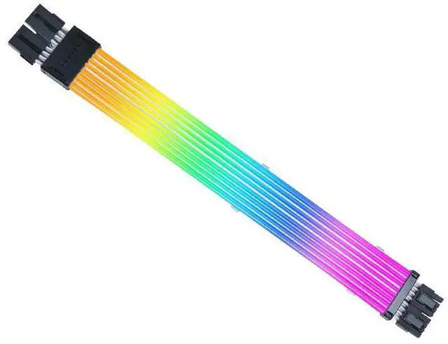 Alt view image 3 of 5 - LIAN-LI Strimer Wireless GPU 2x8-PIN Addressable RGB GPU Power Extension Cable - Wireless Controller NOT Included(Controller is required for use)