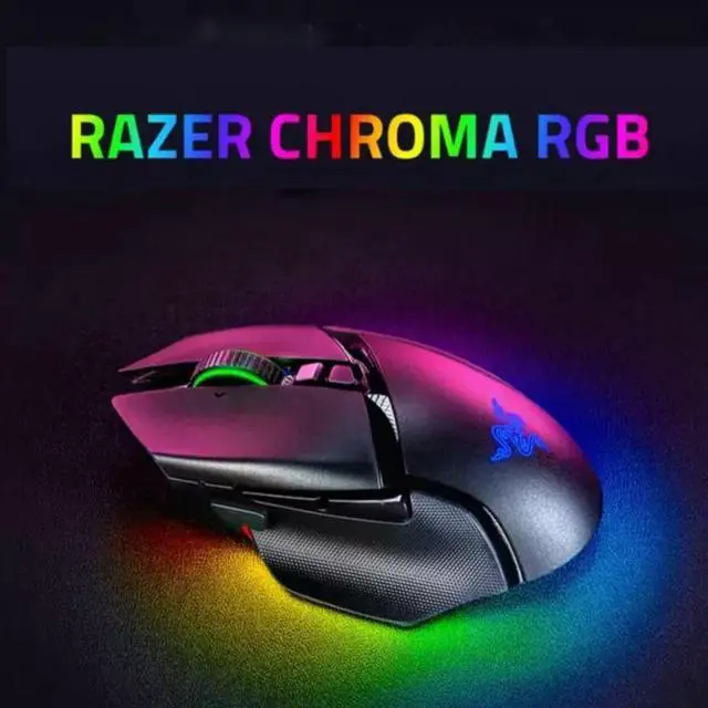 Alt view image 3 of 6 - Basilisk V3 Pro Customizable Ergonomic Gaming Mouse: - Optical Mouse Switches GEN-3 - Hyperscroll Tilt Wheel - 30K DPI Optical Sensor - 11 Programmable Buttons - Chroma RGB Lighting - Black