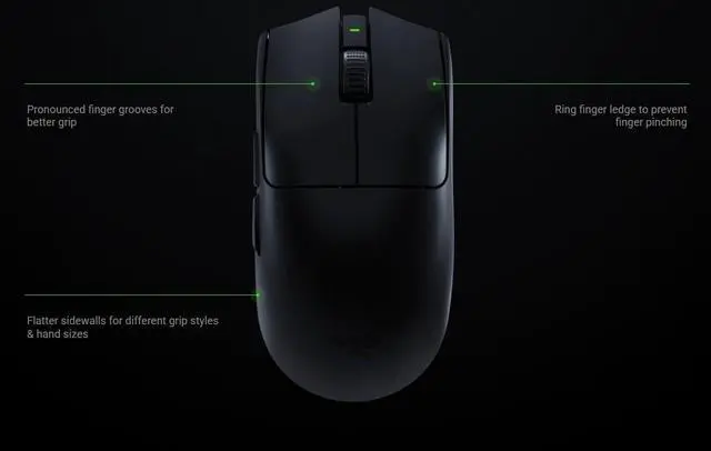 Alt view image 4 of 7 - Viper V3 Pro Wireless Gaming Mouse:35K DPI Optical Sensor - 54g Ultra-lightweight - 95 Hr Battery - 6 Programmable Buttons - Black