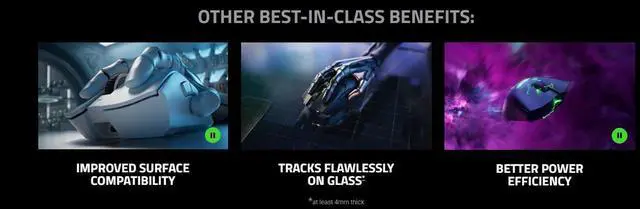 Alt view image 5 of 7 - DeathAdder V3 Pro Wireless Ergonomic Esports Gaming Mouse: 63g Ultra-Lightweight 30K DPI Optical Sensor - 5 Programmable Buttons - Black