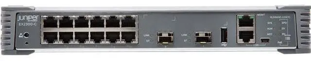 Alt view image 3 of 5 - Juniper Networks  EX2300-C-12P Compact Ethernet Switch - 12 Ports - Manageable - 3 Layer Supported - Modular - Twisted Pair, Optical Fiber - 1U