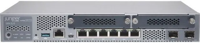 Alt view image 5 of 6 - Juniper Networks - SRX320-SYS-JB-P - Juniper SRX320 Router - 6 Ports - PoE Ports - Management Port - 4 Slots - Gigabit