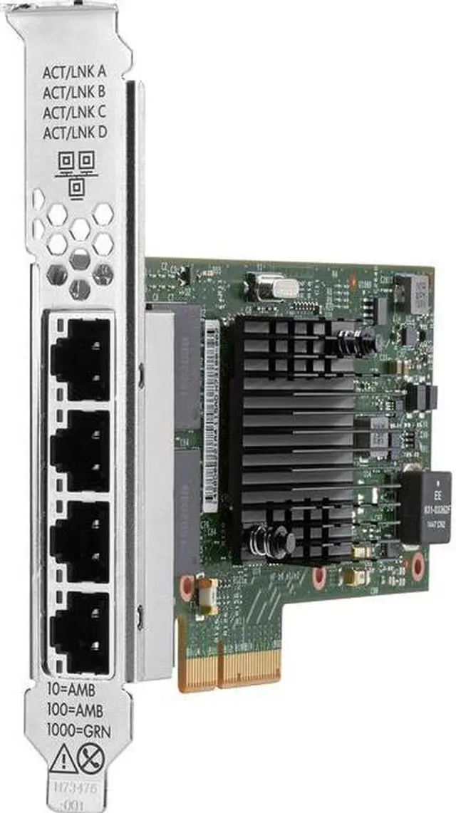 Alt view image 3 of 7 - HPE Ethernet 1Gb 4-port Base-T I350-T4 Adapter P21106B21