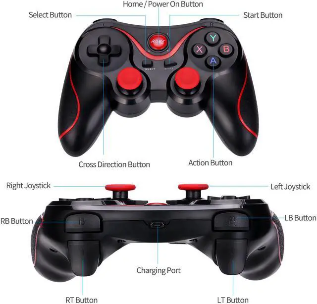 Alt view image 3 of 7 - FirstPower Bluetooth Wireless Gamepad Joystick Joypad Game Controller for PC Android Tablet