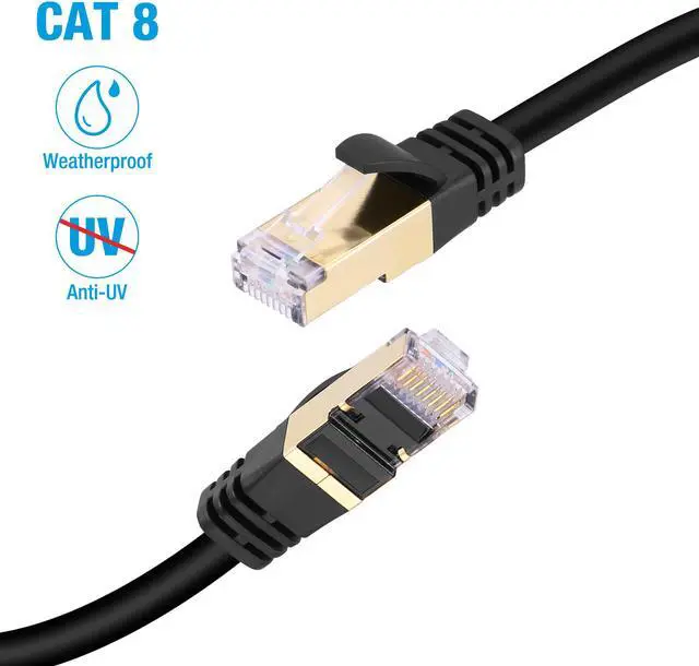 Alt view image 6 of 8 - isYoung Cat8 Ethernet Cable, 6FT Heavy Duty High Speed 26AWG Cat8 LAN Network Cable 40Gbps, 2000Mhz with Gold Plated RJ45 Connector for Router, Modem, Gaming