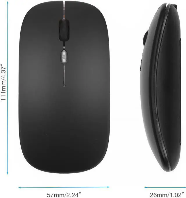 Alt view image 2 of 8 - 2.4GHz RGB Rechargeable Wireless Mouse Silent USB Mice for Computer PC Laptop US,Black