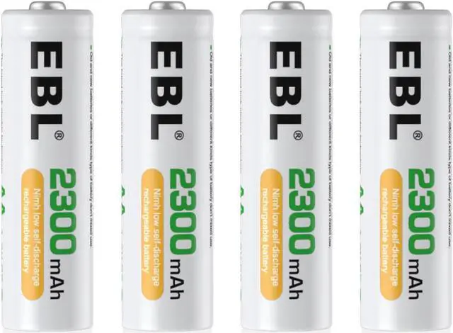 Alt view image 3 of 7 - EBL 2300mAh AA Rechargeable Batteries for Digital Cameras, Toys, Remote Controls and More + Battery Charger for AA/AAA NiMH Batteries 12-pack