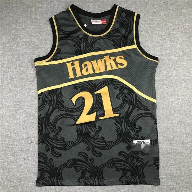 Main image of Atlanta Hawks Dominique throwback Basketball Jersey