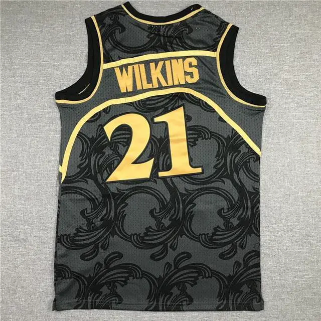 Alt view image 2 of 3 - Atlanta Hawks Dominique throwback Basketball Jersey