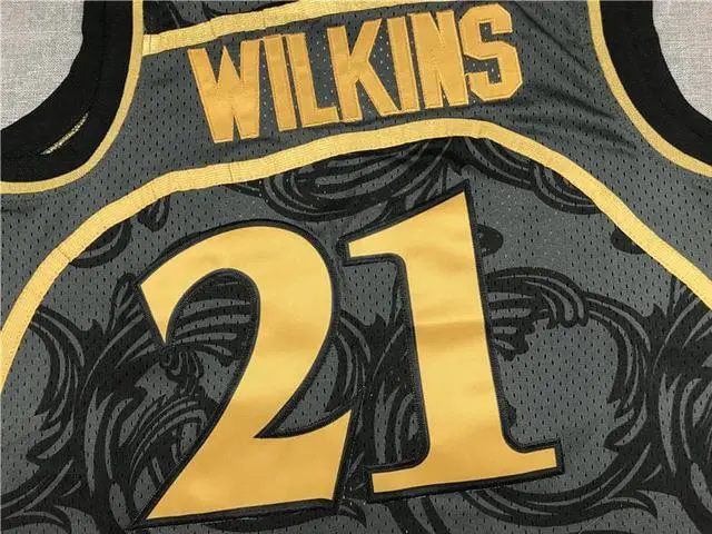 Alt view image 3 of 3 - Atlanta Hawks Dominique throwback Basketball Jersey