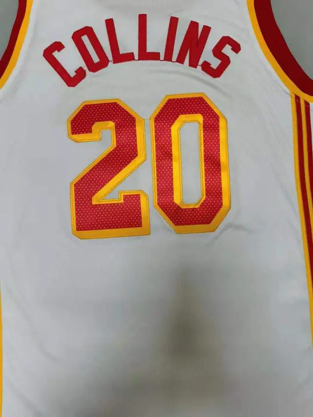 Alt view image 2 of 4 - Atlanta Hawks collins white Basketball Jersey X-Large