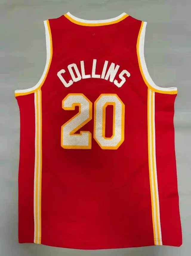 Alt view image 3 of 4 - Atlanta Hawks collins red Basketball Jersey Large