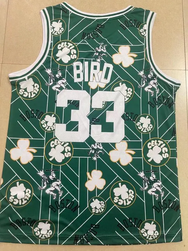 Alt view image 2 of 3 - Boston Celtics Bird Green Basketball Jersey Large