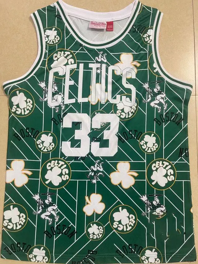 Main image of Boston Celtics Bird Green Basketball Jersey Large