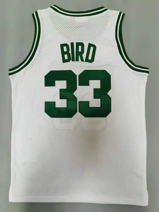 Alt view image 2 of 3 - Boston Celtics Bird white Basketball Jersey Medium